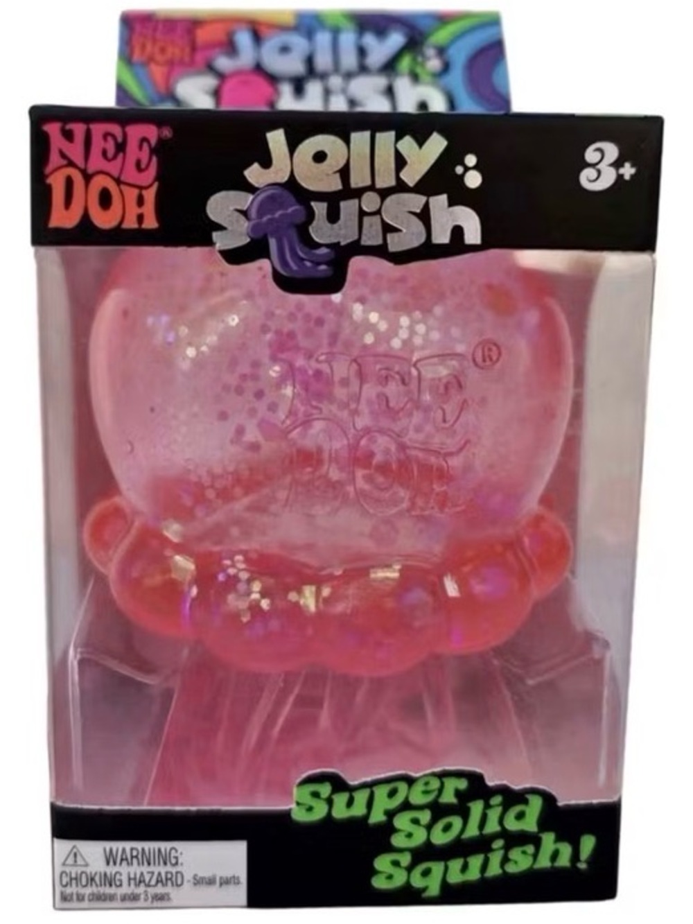 NeeDoh Jelly Squish Pink Squishy Toy